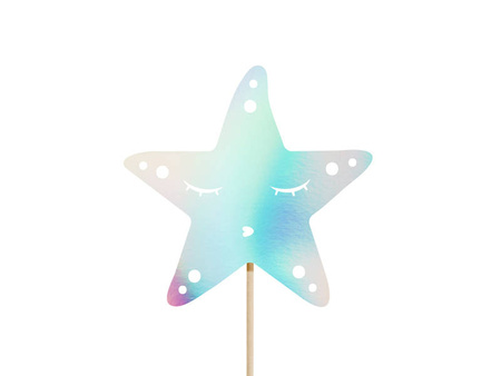 Toppery na tort Syrenka, opalizujący, 24,5cm