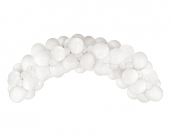 Girlanda balonowa B&C biała, 70 szt.