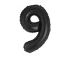 Balon foliowy B&C, cyfra 9, matowa czarna, 85 cm