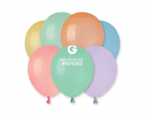 Balony A50 pastel 5" - mix Macaron MC/ 100 szt.
