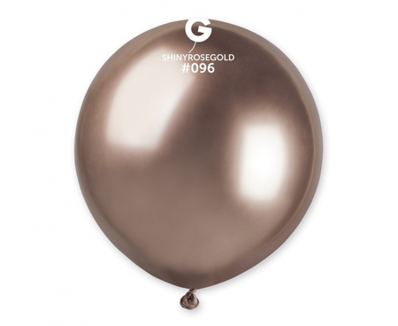 Balony GB150 shiny 19 cali - różowo-złote / 25 szt