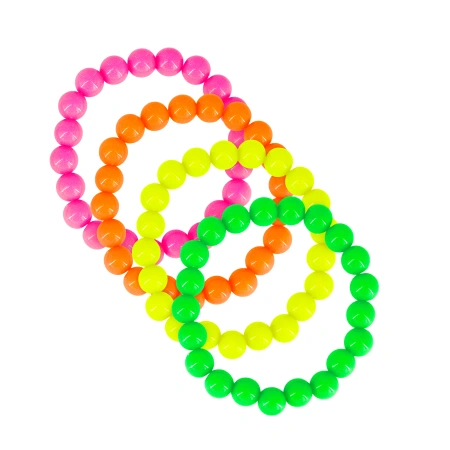 Bransoletki neonowe Disco lata 80-te - 4 szt.