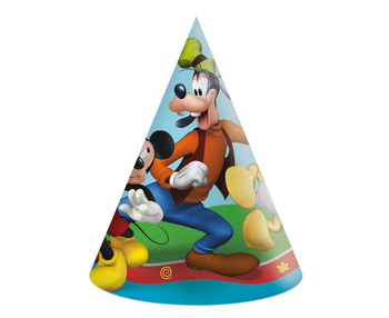 Czapeczki papierowe "Mickey Rock The House" 6 szt.