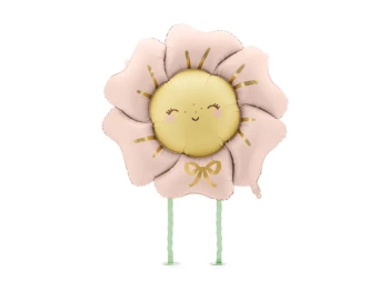 Balon foliowy Kwiatek, 104x104 cm, rumiany różowy