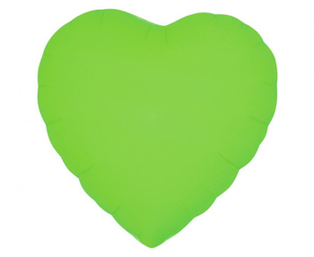 Balon foliowy Serce, fluor zielony, 18"