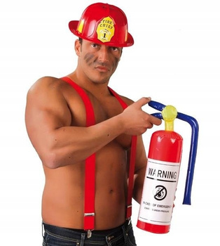 Dmuchaniec gaśnica strażaka atrapa, 55 cm