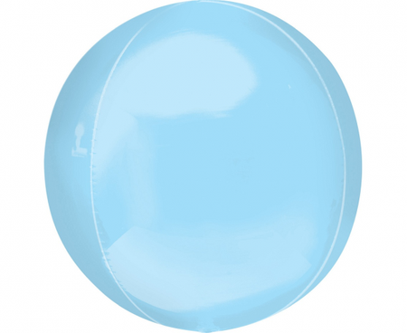 Balon foliowy ORBZ - kula pastelowa niebieska napełniona helem