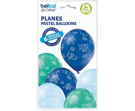 Balony Samoloty, 6 szt.