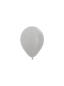 Balony Sempertex, Pearl Silver 5", 50 szt