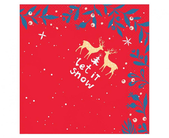 Serwetki Let It Snow, certyfikat FSC, 33x33 cm/ 20 szt.