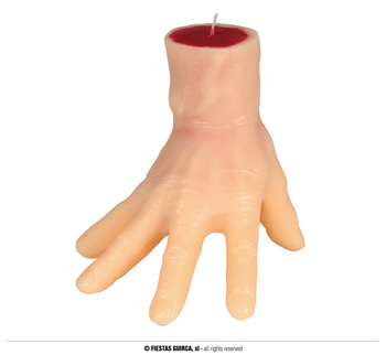 Świeczka odcięta dłoń, 15 cm