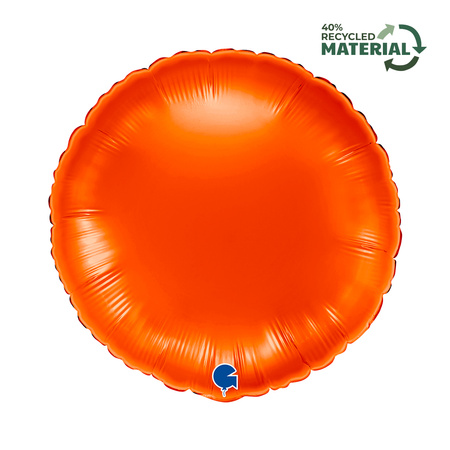 Balon foliowy Grabo, Okrągły Pomarańczowy 18"