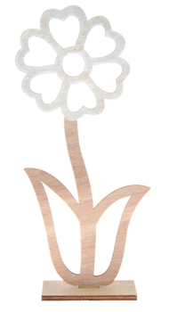 Drewniana dekoracja- kwiat
