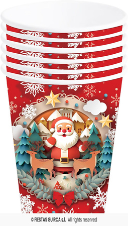 Kubeczki Santa Claus 6 szt, 240 ml