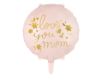 Balon foliowy "Love you mom", 45 cm