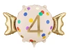Balon foliowy Cukierek ''4'', 61x37 cm, mix