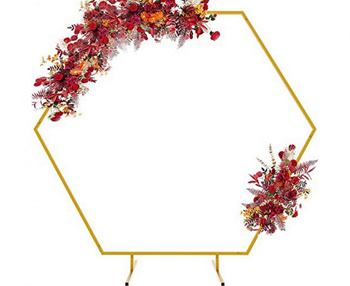 Stelaż heksagonalny, złoty, 200x200cm (20 elem.)