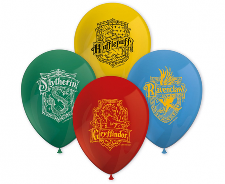 Zestaw 8 balonów "Harry Potter Hogwarts Houses"