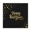 Serwetki Happy New Year czarne 10szt.