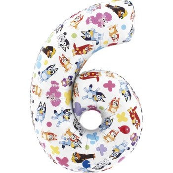 Balon cyfra Bluey 6 - 26"/66cm