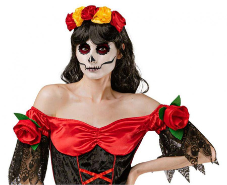 Zestaw dla dorosłych Hiszpanka (nakrycie głowy, sukienka), rozm. S