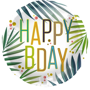 Balon 18'' Greenery Palms Birthday