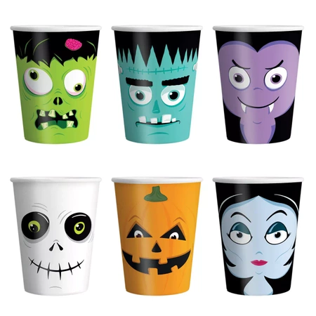 Kubki Halloween Monsters  6szt.