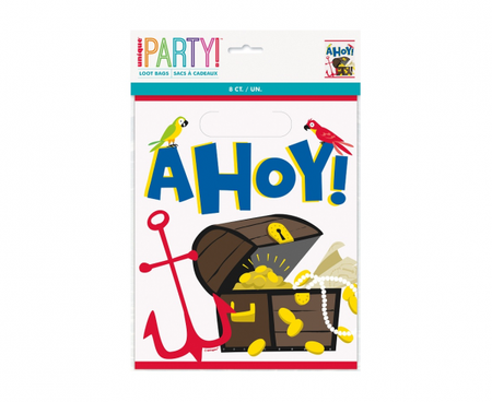 Torebki papierowe "Ahoy Pirate" 8 szt.