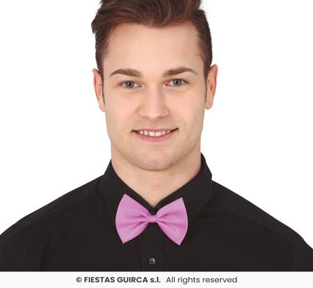 Różowa Muszka Karnawałowa