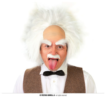 Peruka Einsteina, siwy naukowiec