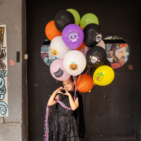 Balony Meksykańskie Halloween 12 cali 8 szt.