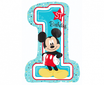 Balon foliowy 36" SHP - "Micky Mouse 1st Birthday "