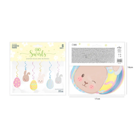 Świderki Wielkanoc Jajka i Króliki 6 szt.