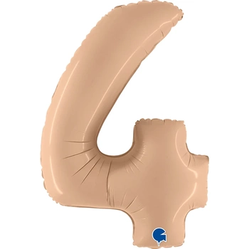 Balon foliowy Cyfra Grabo Satin Nude - Ecru 4 - 40"/102cm