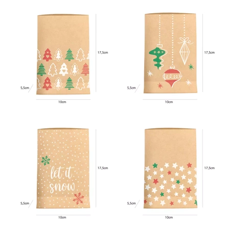 Kalendarz adwentowy Torebki Papierowe DIY 24szt.