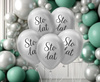 Balony Beauty&Charm Sto Lat, platynowe srebrne, 12"/ 5 szt.
