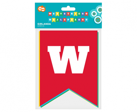 Girlanda Wszystkiego Najlepszego, kolorowy mix, 2x400 cm
