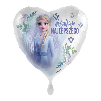 Balon foliowy 18" - Frozen Elsa "Wszystkiego najlepszego"