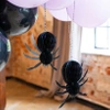 Dekoracje wiszące Halloween Pająki honeycomb czarne 2szt.