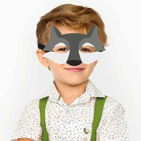 Maska filcowa Wilk 1szt