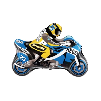 Balon foliowy Motocykl niebieski 66x53 cm