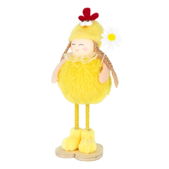 Dekoracje wielkanocne Stojąca dziewczynka z kwiatkiem 1 szt.