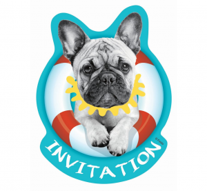 Zaproszenia z kopertami "Hawajskie Party", 6 szt.