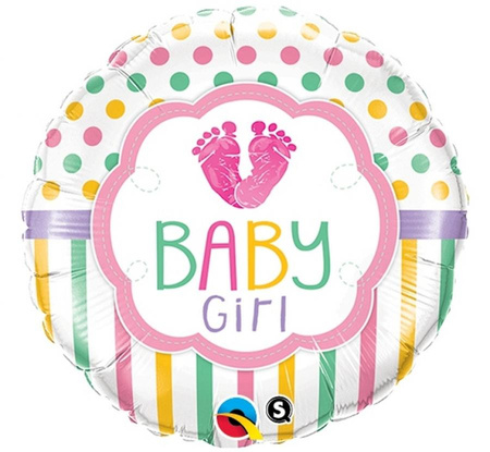 Balon foliowy 18" - "Baby Girl (Feet)"