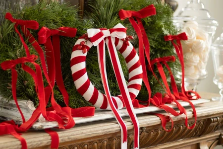 Tasiemka Welurowa, czerwona, 15mm/10m