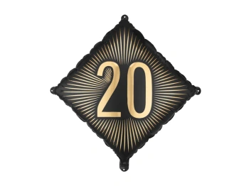 Balon foliowy ''20'', 46x46 cm, mix