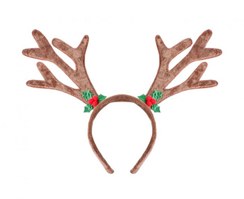 Opaska "Rogi renifera", brązowa