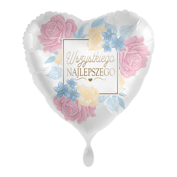Balon foliowy 18" Wszystkiego Najlepszego - Bloomy Birthday