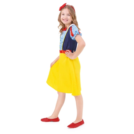 Strój Królewna Śnieżka dla dziewczynki, rozmiar 130/140 cm