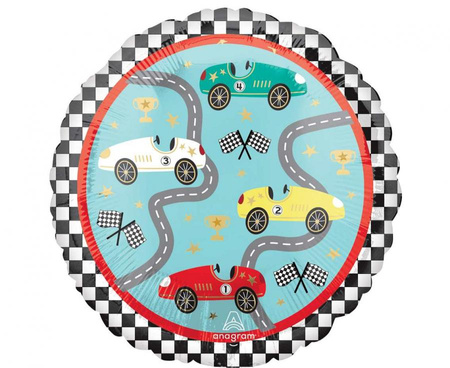 Balon foliowy 18", Race Cars